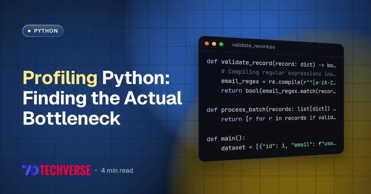 Profiling Python: Finding the Actual Bottleneck