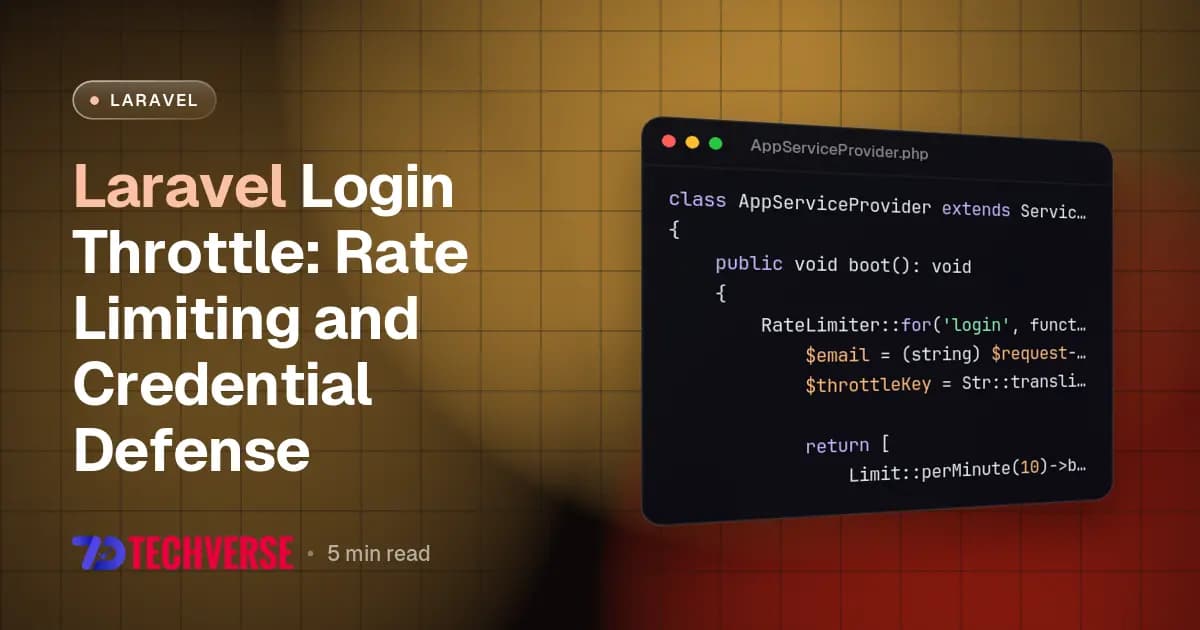 Laravel Login Throttle: Rate Limiting and Credential Defense