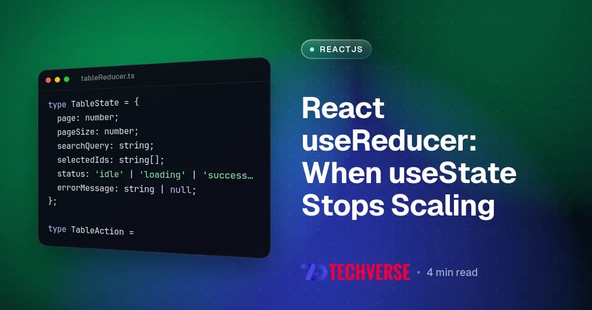 React useReducer: When useState Stops Scaling