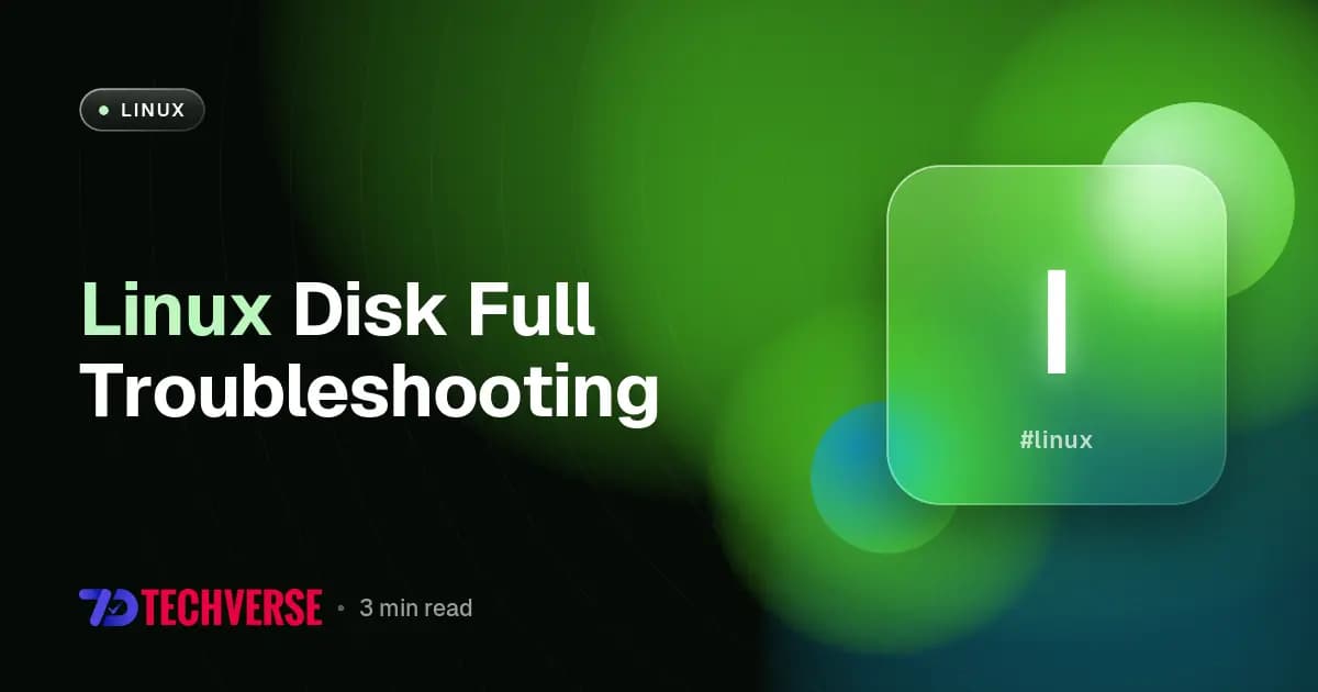 Linux Disk Full Troubleshooting Linux Disk Full Troubleshooting