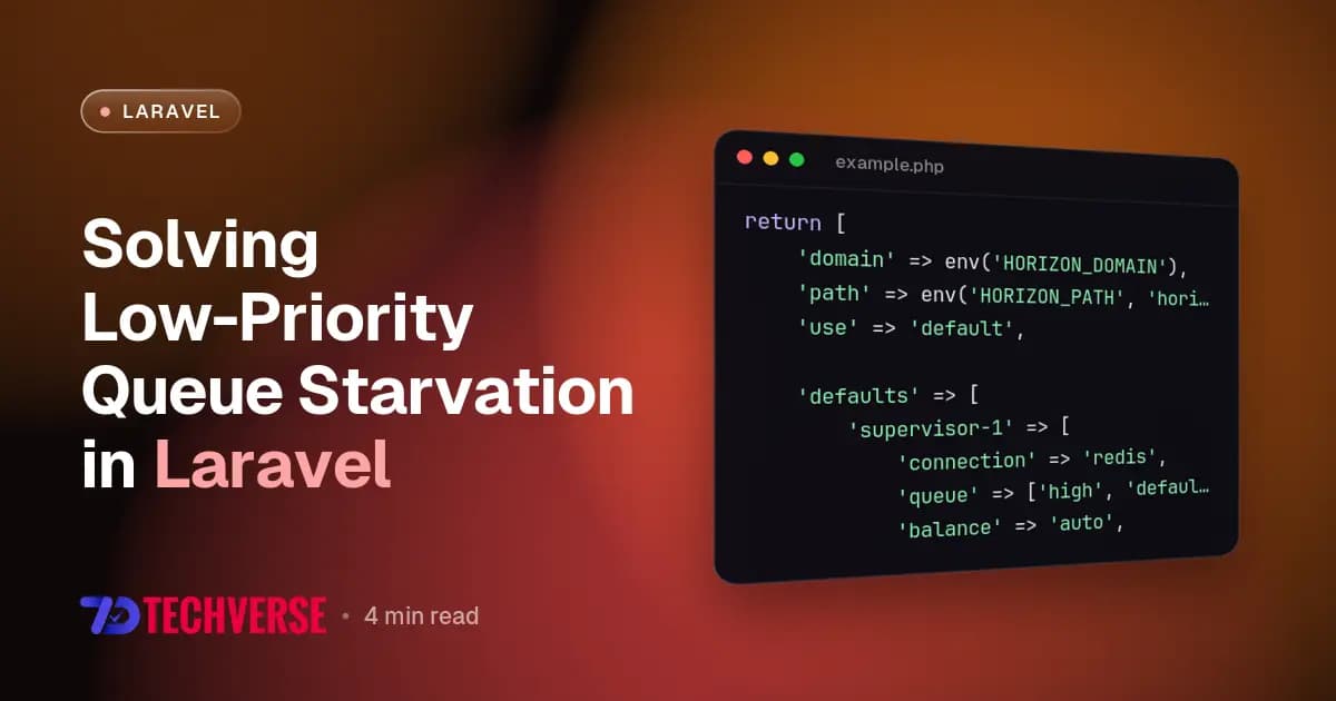 Solving Low-Priority Queue Starvation in Laravel