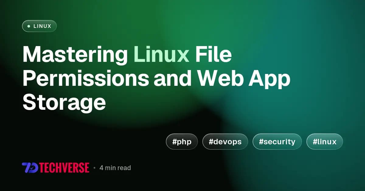 Mastering Linux File Permissions and Web App Storage Mastering Linux File Permissions and Web App Storage