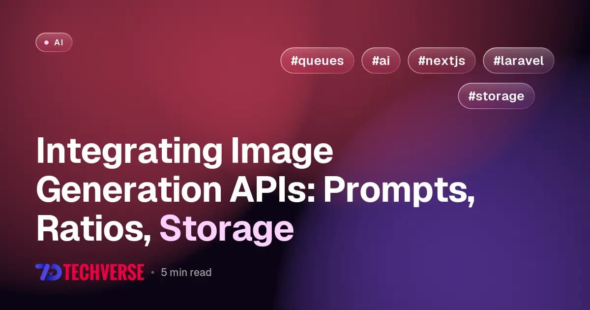 Integrating Image Generation APIs: Prompts, Ratios, Storage Integrating Image Generation APIs: Prompts, Ratios, Storage