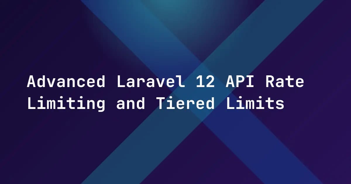 Advanced Laravel 12 API Rate Limiting and Tiered Limits