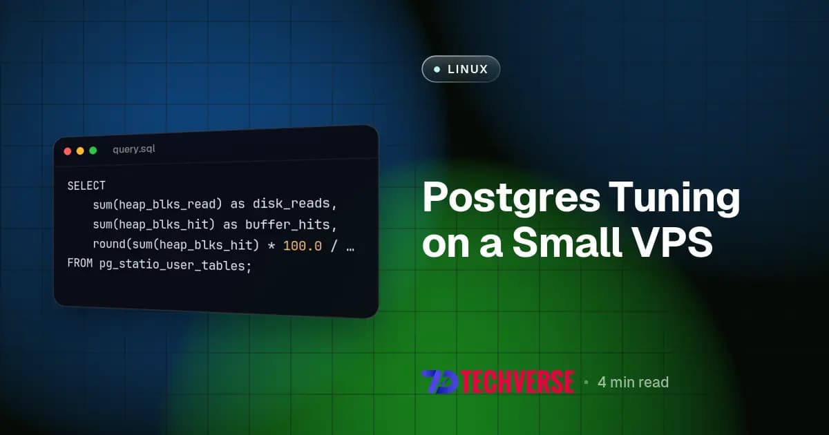 Postgres Tuning on a Small VPS