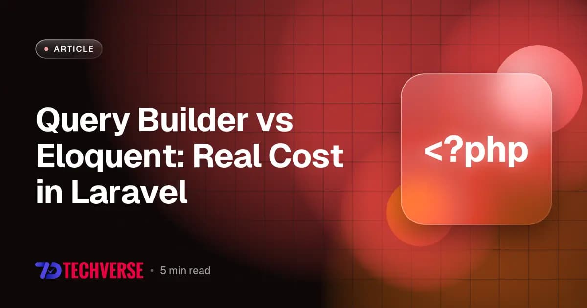 Query Builder vs Eloquent: Real Cost in Laravel