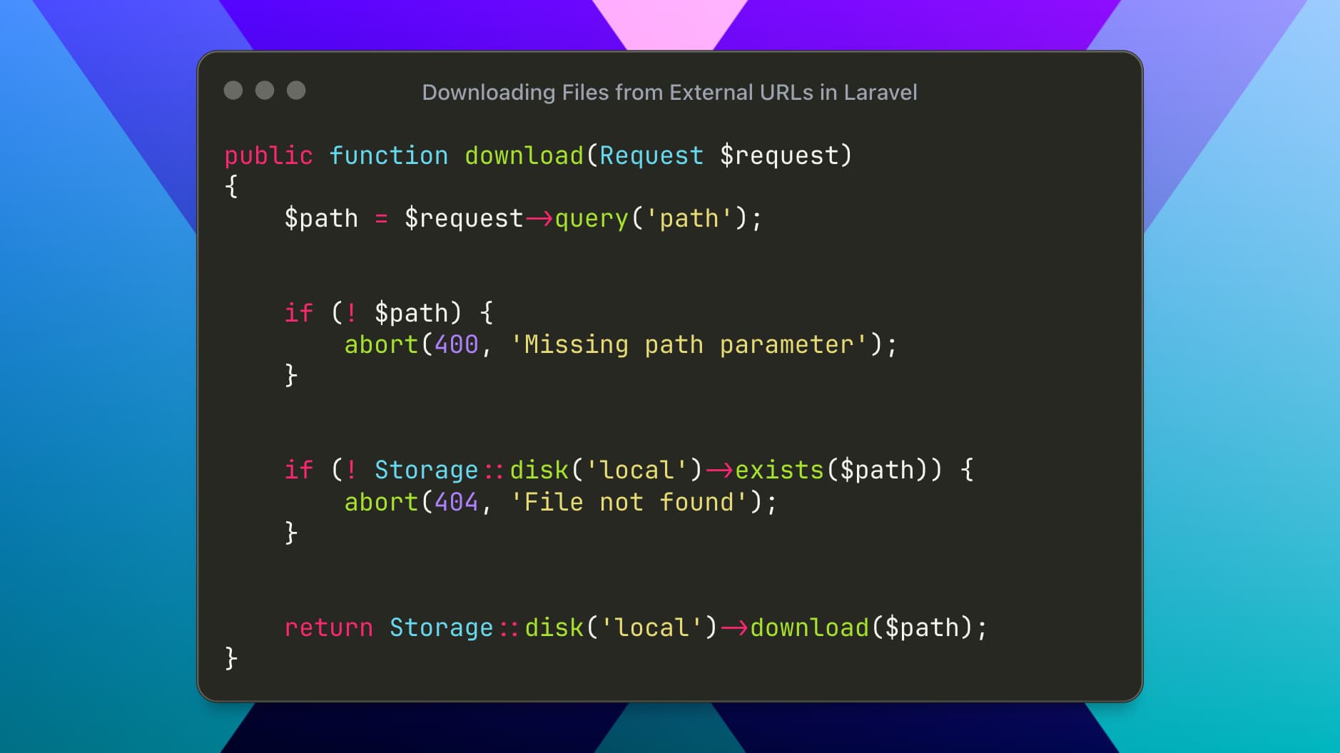 Downloading Files from External URLs in Laravel Downloading Files from External URLs in Laravel