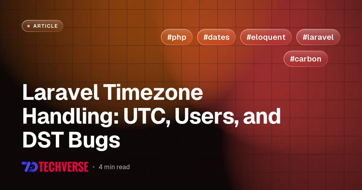 Laravel Timezone Handling: UTC, Users, and DST Bugs