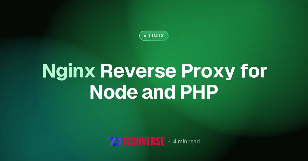 Nginx Reverse Proxy for Node and PHP Nginx Reverse Proxy for Node and PHP