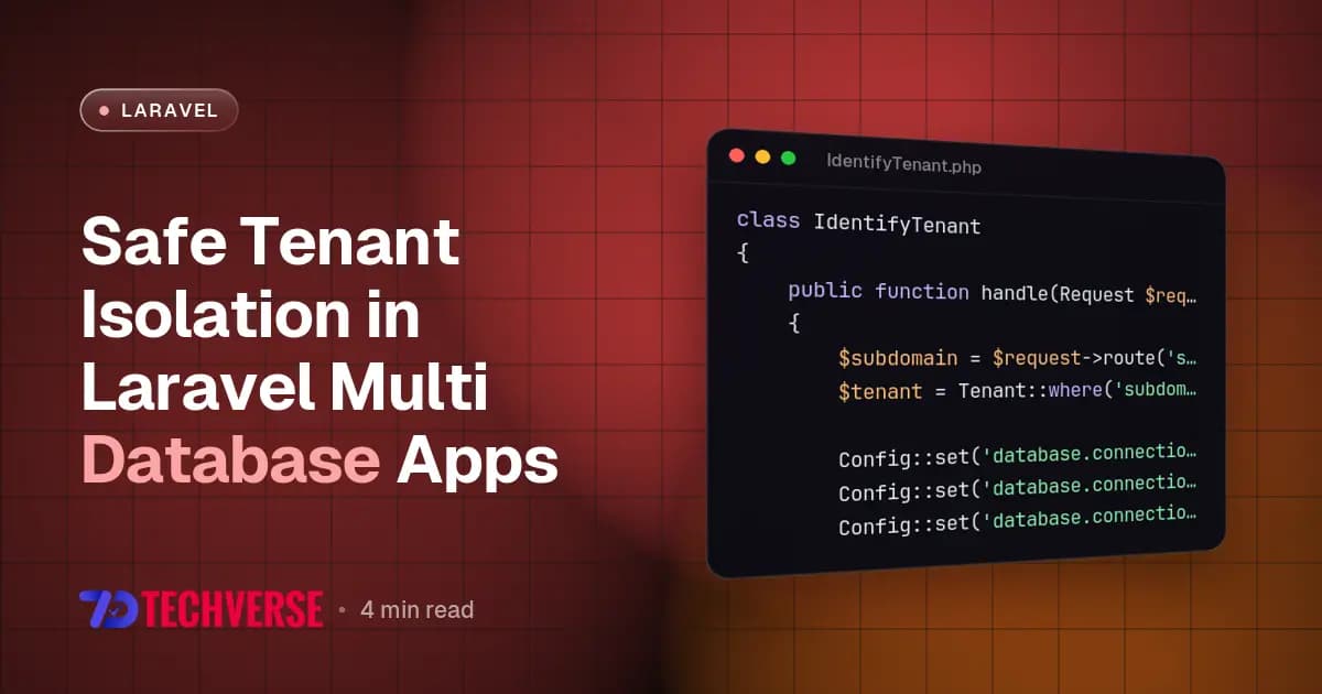 Safe Tenant Isolation in Laravel Multi Database Apps