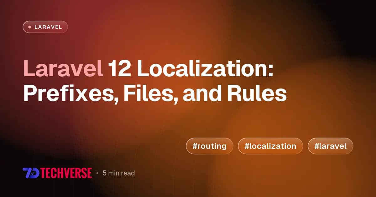 Laravel 12 Localization: Prefixes, Files, and Rules